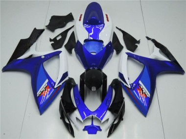 Blanco Azul Kit Carenado Suzuki GSXR 600 / 750 K6 2006-2007