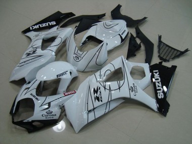 Blanco Corona Carenado Suzuki GSXR 1000 K7 2007-2008