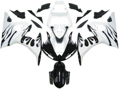 Blanco Llama Negro Carenado Yamaha R6 2003-2005