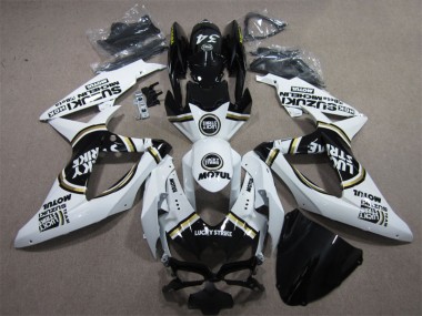 Blanco Lucky Strike Negro Motul Carenado Suzuki GSXR 600 K8 2008-2010