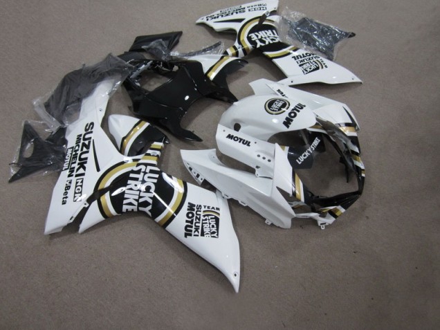 Blanco Lucky Strike Negro Motul Carenado Suzuki GSXR 750 K11 2011-2021 Blanco Lucky Strike Negro Motul Carenado Suzuki GSXR 750 K11 2011-2021