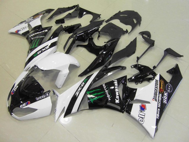 Blanco Monster Carenado Kawasaki ZX6R 2009-2012 Blanco Monster Carenado Kawasaki ZX6R 2009-2012