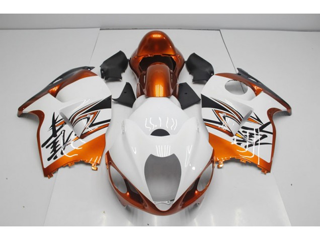Blanco Naranja Carenado Suzuki GSXR 1300 Hayabusa 1996-2007