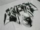 Blanco Negro ABS Plástica Kawasaki ZX6R 2009-2012 Blanco Negro ABS Plástica Kawasaki ZX6R 2009-2012