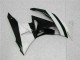 Blanco Negro ABS Plástica Kawasaki ZX6R 2009-2012 Blanco Negro ABS Plástica Kawasaki ZX6R 2009-2012