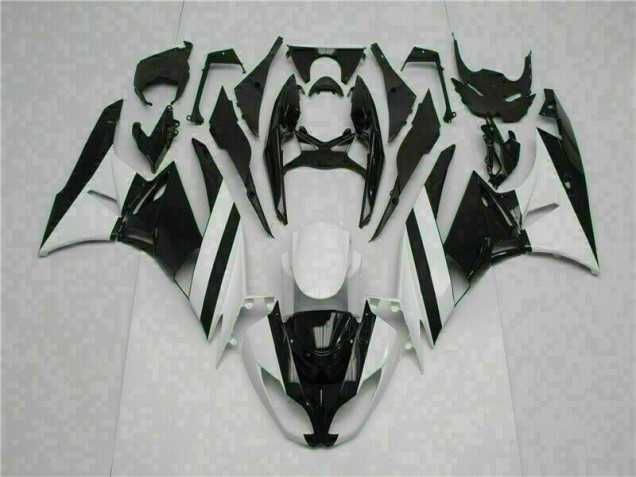 Blanco Negro ABS Plástica Kawasaki ZX6R 2009-2012 Blanco Negro ABS Plástica Kawasaki ZX6R 2009-2012