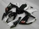 Blanco Negro ABS Plástica Suzuki GSXR 600 / 750 K6 2006-2007