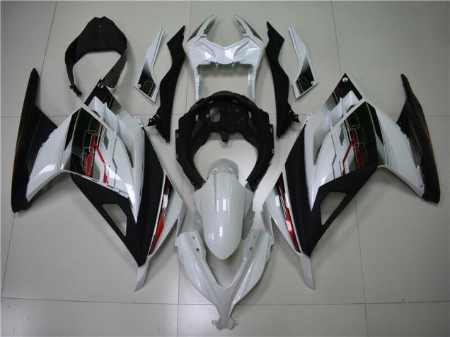 Blanco Negro Carenado Kawasaki EX300 2013-2016 Blanco Negro Carenado Kawasaki EX300 2013-2016