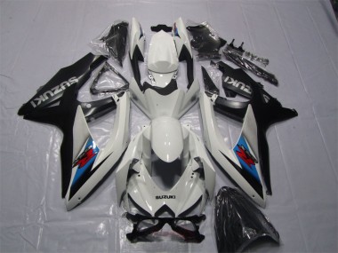 Blanco Negro Carenado Suzuki GSXR 1000 K7 2007-2008