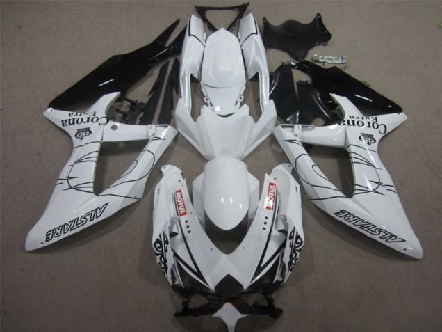 Blanco Negro Corona Extra Motul Carenado Suzuki GSXR 600 K8 2008-2010 Blanco Negro Corona Extra Motul Carenado Suzuki GSXR 600 K8 2008-2010