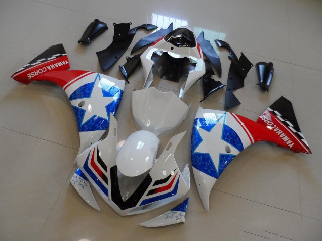 Blanco Negro Ducati Star Carenado Yamaha R1 2012-2014 Blanco Negro Ducati Star Carenado Yamaha R1 2012-2014