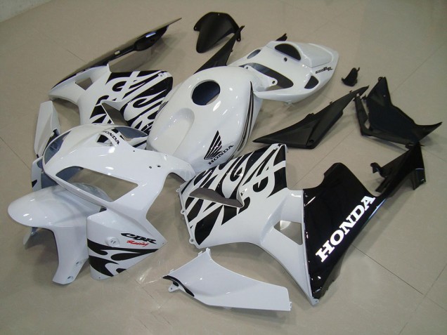 Blanco Negro Kits Completo Carenado ABS Honda CBR 600 RR 2005-2006