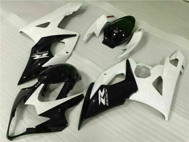 Blanco Negro Kits Completo Carenado ABS Suzuki GSXR 1000 K5 2005-2006 Blanco Negro Kits Completo Carenado ABS Suzuki GSXR 1000 K5 2005-2006