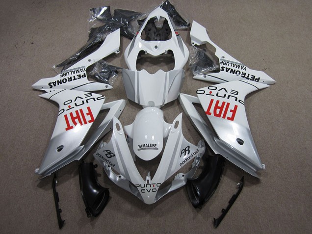 Blanco Negro PB Rojo Fiat Carenado Yamaha R1 2009-2011 Blanco Negro PB Rojo Fiat Carenado Yamaha R1 2009-2011