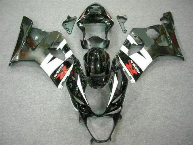 Blanco Negro Plástico Suzuki GSXR 1000 K3 2003-2004 Blanco Negro Plástico Suzuki GSXR 1000 K3 2003-2004