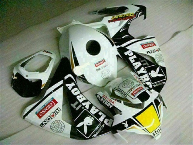 Blanco Negro Playboy ABS Carenado Honda CBR 1000 RR 2008-2011 Blanco Negro Playboy ABS Carenado Honda CBR 1000 RR 2008-2011