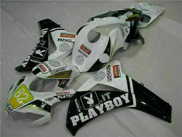 Blanco Negro Playboy Kit ABS Carenado Honda CBR 1000 RR 2008-2011 Blanco Negro Playboy Kit ABS Carenado Honda CBR 1000 RR 2008-2011