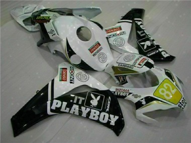 Blanco Negro Playboy Kit ABS Carenado Honda CBR 1000 RR 2008-2011