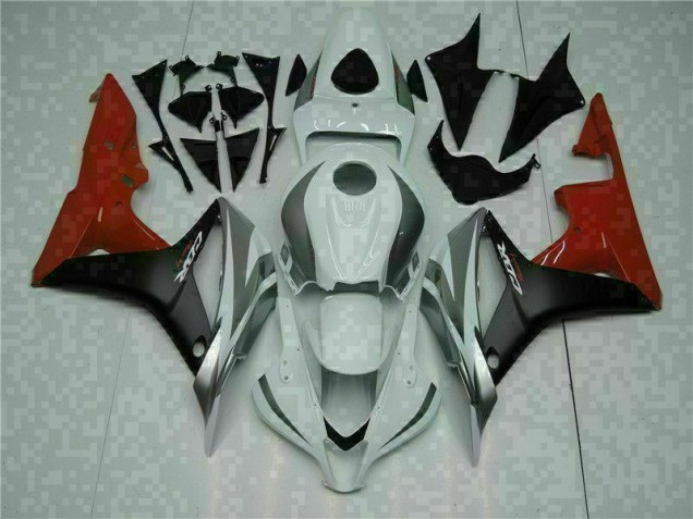 Blanco Negro Rojo ABS Plástico Honda CBR 600 RR 2007-2008 Blanco Negro Rojo ABS Plástico Honda CBR 600 RR 2007-2008