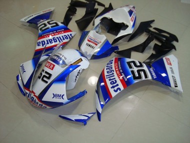 Blanco Negro Sterilgarda Carenado Yamaha R1 2009-2011