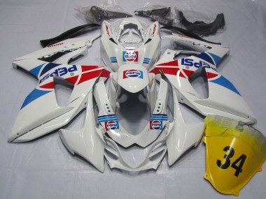 Blanco Pepsi 34 Carenado Suzuki GSXR 1000 K9 2009-2016