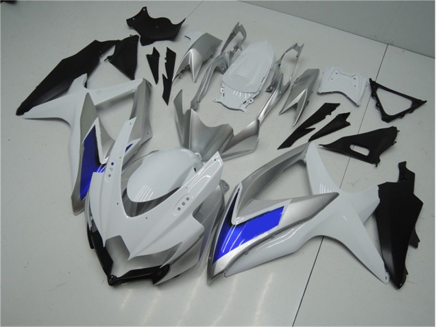 Blanco Plata Azul Carenado Suzuki GSXR 600 / 750 K8 2008-2010 Blanco Plata Azul Carenado Suzuki GSXR 600 / 750 K8 2008-2010