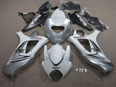 Blanco Plata Carenado Suzuki GSXR 1000 K7 2007-2008