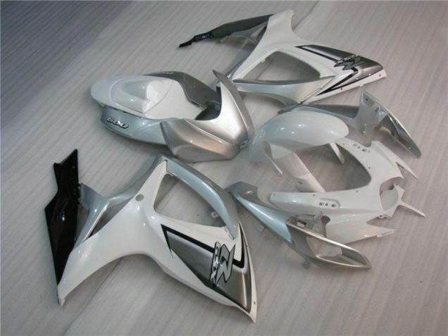Blanco Plata Carrocería Suzuki GSXR 600 / 750 K6 2006-2007 Blanco Plata Carrocería Suzuki GSXR 600 / 750 K6 2006-2007
