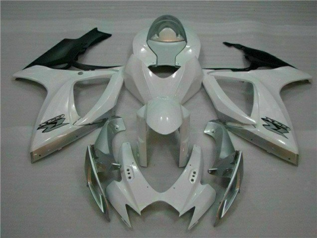 Blanco Plata Plástica Suzuki GSXR 600 / 750 K6 2006-2007 Blanco Plata Plástica Suzuki GSXR 600 / 750 K6 2006-2007