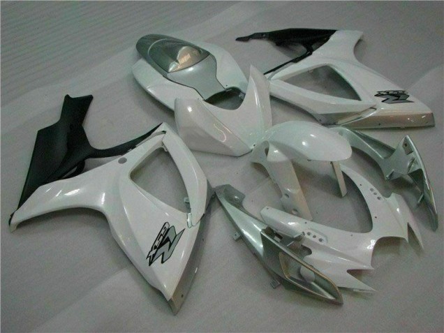 Blanco Plata Plástico Suzuki GSXR 600 / 750 K6 2006-2007 Blanco Plata Plástico Suzuki GSXR 600 / 750 K6 2006-2007