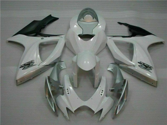 Blanco Plata Plástico Suzuki GSXR 600 / 750 K6 2006-2007 Blanco Plata Plástico Suzuki GSXR 600 / 750 K6 2006-2007