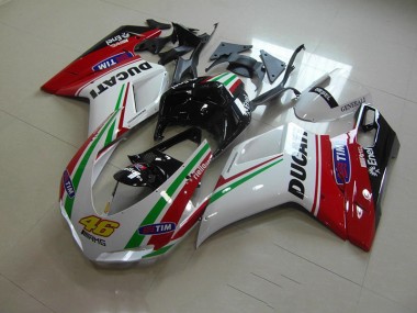 Blanco Rojo 46 Carenado Ducati 1098 2007-2014