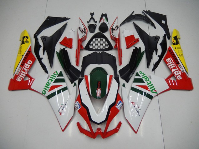 Blanco Rojo Alitalia Carenado Aprilia RSV4 2009-2015 Blanco Rojo Alitalia Carenado Aprilia RSV4 2009-2015