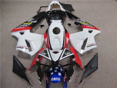 Blanco Rojo Azul Lee Carenado Honda CBR 600 RR 2005-2006