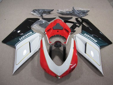 Blanco Rojo Carenado Ducati 1098 848 2007-2014