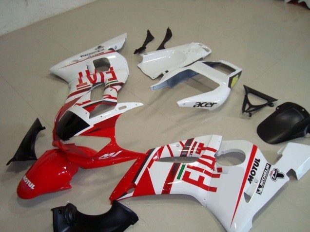 Blanco Rojo Fiat Motul Acer Carenado Yamaha R6 1998-2002 Blanco Rojo Fiat Motul Acer Carenado Yamaha R6 1998-2002