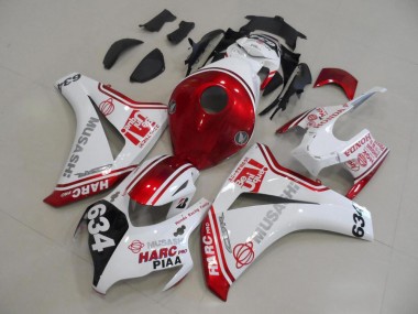 Blanco Rojo HARC Pro PIAA 634 Kits Carenado Honda CBR 1000 RR 2008-2011