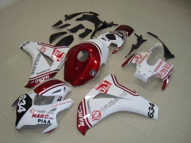 Blanco Rojo HARC Pro PIAA 634 Kits Completo Carenado Honda CBR 1000 RR 2008-2011