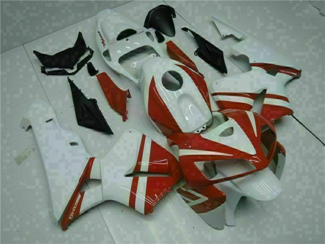 Blanco Rojo Kit Carenado Honda CBR 600 RR 2005-2006 Blanco Rojo Kit Carenado Honda CBR 600 RR 2005-2006