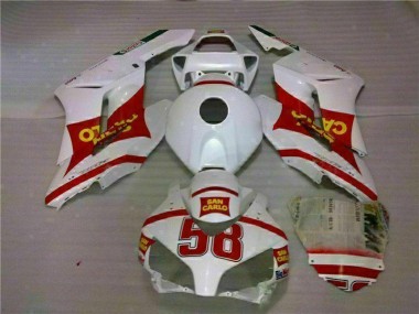 Blanco Rojo Kits Completo Carenado ABS Honda CBR 1000 RR 2004-2005