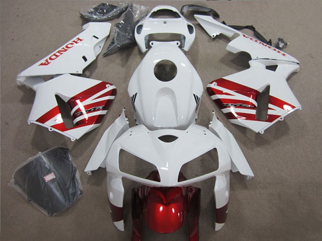 Blanco Rojo Kits Completo Carenado ABS Honda CBR 600 RR 2005-2006 Blanco Rojo Kits Completo Carenado ABS Honda CBR 600 RR 2005-2006