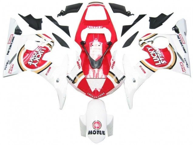 Blanco Rojo Lucky Strike Carenado Yamaha R6 2003-2005 Blanco Rojo Lucky Strike Carenado Yamaha R6 2003-2005