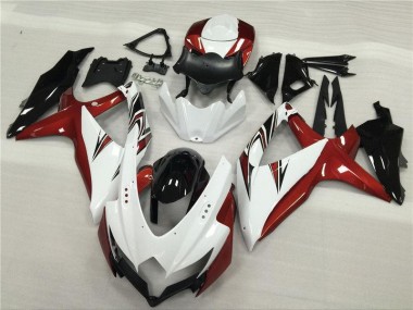 Blanco Rojo Negro Carenado Suzuki GSXR 600 / 750 K8 2008-2010