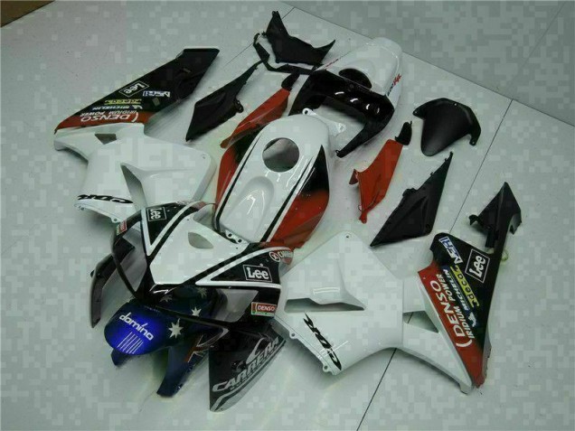 Blanco Rojo Negro Lee Carenado Honda CBR 600 RR 2005-2006 Blanco Rojo Negro Lee Carenado Honda CBR 600 RR 2005-2006