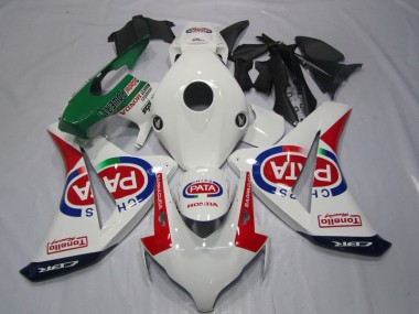 Blanco Rojo PATA Kit Carenado Inyección Honda CBR 1000 RR 2008-2011