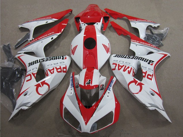 Blanco Rojo PRAMAC Carenado Honda CBR 1000 RR 2006-2007 Blanco Rojo PRAMAC Carenado Honda CBR 1000 RR 2006-2007