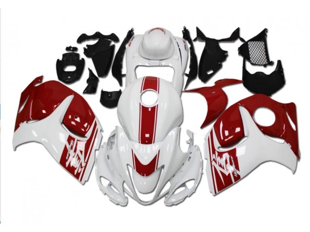 Blanco Rojo Plástica Suzuki GSXR 1300 Hayabusa 2008-2019 Blanco Rojo Plástica Suzuki GSXR 1300 Hayabusa 2008-2019