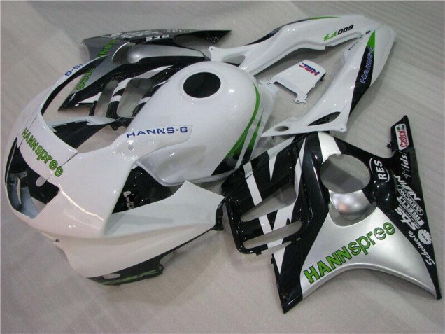 Blanco Verde Hannspree Carenado Honda CBR 600 F3 1995-1998 Blanco Verde Hannspree Carenado Honda CBR 600 F3 1995-1998