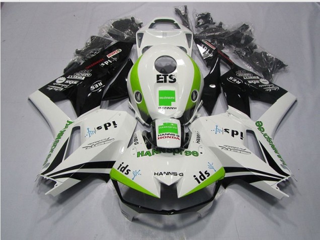 Blanco Verde Hannspree ETS Carenado Honda CBR 600 RR 2013-2021 Blanco Verde Hannspree ETS Carenado Honda CBR 600 RR 2013-2021