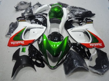 Blanco Verde Makita Carenado Suzuki GSXR 1300 Hayabusa 2008-2019